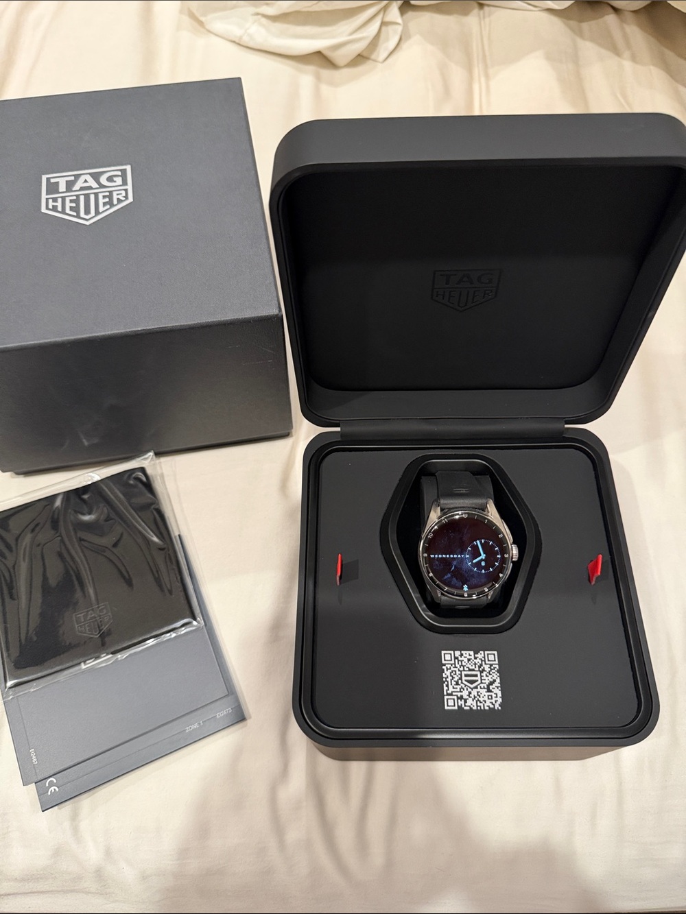 Tag Heuer Connected Smartwatch with Black Case and Black Strap